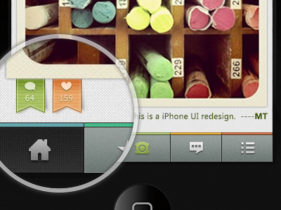 Bottom of Instagram Redesign green instagram iphone redesign ui zoom