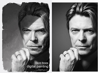 Digital Painting Portrait - David Bowie