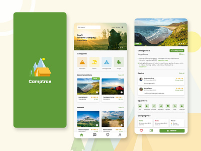 Camptrav - Mobile App android app design ios ui ui design uidesign uiux