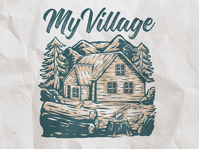 My Village vintage design