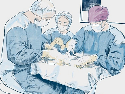 Preparing for surgery illustration medical procreate science surgery