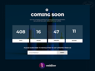 Webflow Countdown Timer Landing Page Template countdown graphic design landing page product landing page ui web webflow