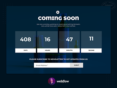 Webflow Countdown Timer Landing Page Template