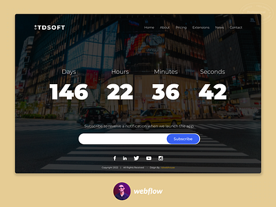 Webflow Countdown Timer Landing Page Template