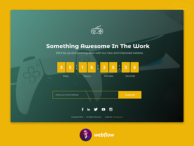 Webflow Countdown Timer Landing Page Template countdown countdown timer design graphic design landing page product landing page web webflow
