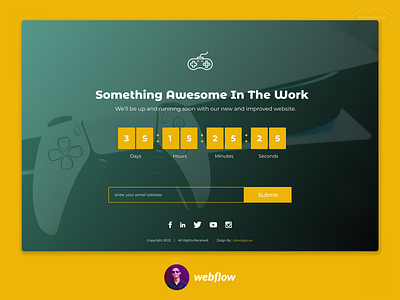 Webflow Countdown Timer Landing Page Template