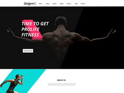 gym website design gym typography ux web webdesign