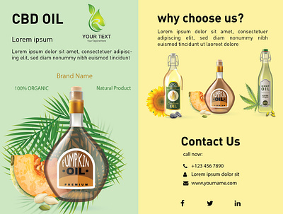 cbd oil file Front banners brochure design illustration ui ux webdesign