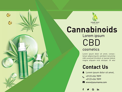 cbd oil file Front banner brochure design illustration ui ux webdesign