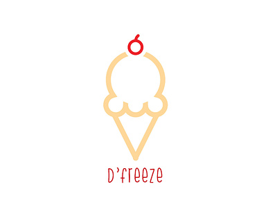 Logo - D'Freeze Ice Cream Shop branding design icecream illustration logo shop