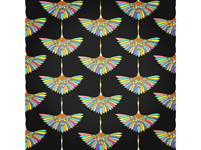 Colourful bird pattern