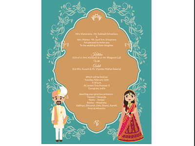 Indian Wedding Card art artwork design graphic design illustration illustration art illustrator