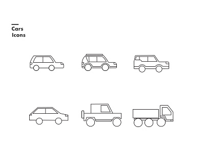 Car Icon set app branding car design graphic design icon icon design icon set iconography icons illustration art vehicles