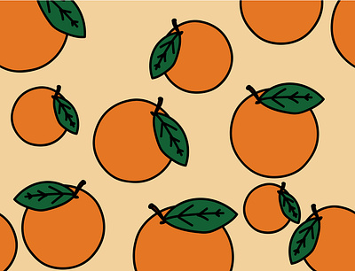 ORANGE FRUIT PATTERN art artwork design fruit fruit illustration graphic design iconography illustration illustration art illustrator orange ui vector vector art vector illustration