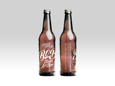 Beer for Bar design label lettering package