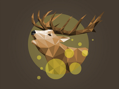 Polygon Deer illustration polygon