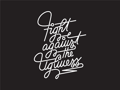 Fight illustration quotes typography