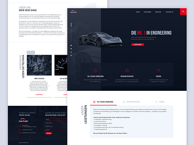 Automotive Engineer Landing Page Concept automotive car flat design hero header hero image illustration landing page modern web design website