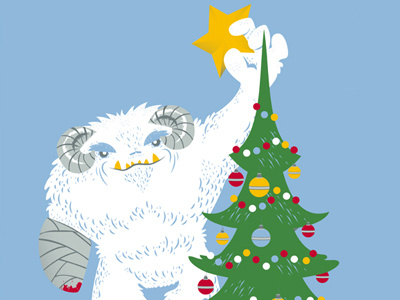 Holiday Card - part 2 christmas happy holiday humor star star wars tree wampa