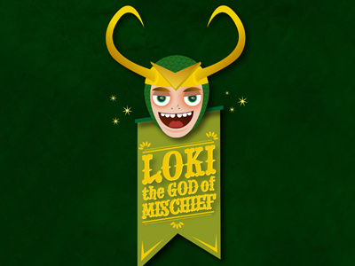 LOKI - god of mischief cartoon character comic design illustration loki thor