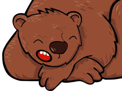 Sleepy Bear bear brown hibernate holiday sleeping winter