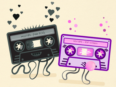 Mix Tape Match pt 2 – Punk Meets Pop audio hearts mix tape music pop punk tape valentines