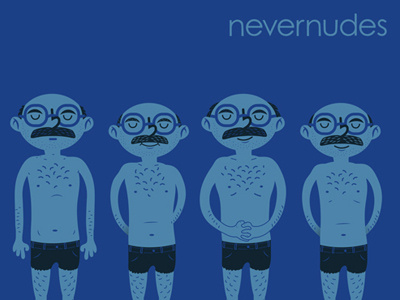 nevernudes album cover illustration mash up nevernude parody