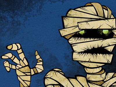 Musty Mummy bandage brown character creature digital dirty draw green grunge halloween illustration monster