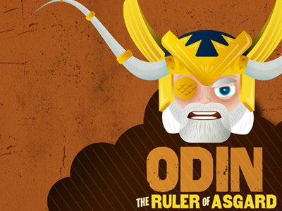 Odin! character cloud design illustration odin texture thor type