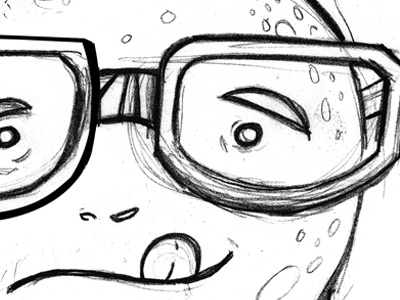 Craterface character craters full glasses illustration moon nerd