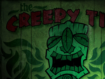 the Creepy Tiki character halloween illustration poster tiki