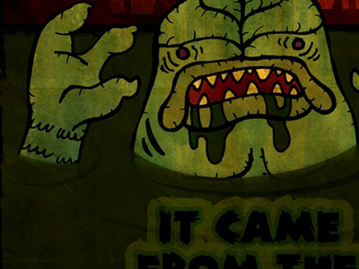 The Swamp Creature creature design halloween illustration poster swamp