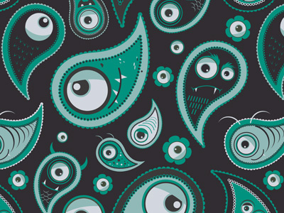 Monster Paisley 2 monster paisley pattern