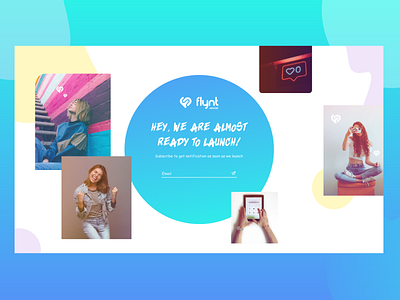 Coming Soon - Flynt clean comingsoon design influencer influencermarketing minimal motiondesign simple singlepage ui