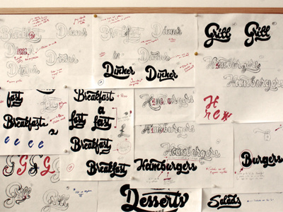 American Restaurant caligrafía caligraphy hand drawn handwritten lettering lettering pack lettering sketches script