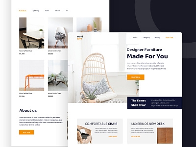 Furniture - Landing Page branding character illustration logo ui ui design uidesign user user interface vector