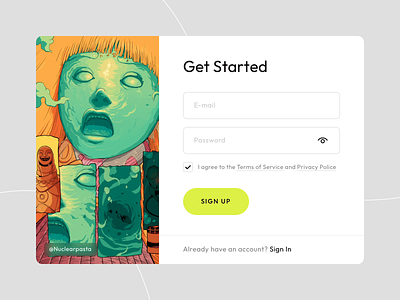 Daily UI — Sign Up animation daily ui dailyui free login in sign up ui