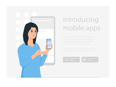 launching application business character design flat illustration launch mobile mobile app product design product page software ui ux vector website