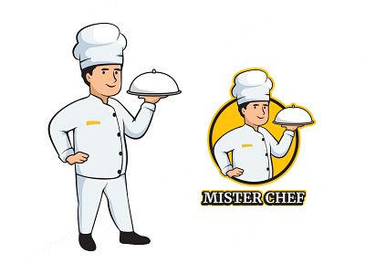 Chef mascot cartoon badge cartoon cathering character chef cooking culinary food kitchen logo logodesign logotype mascot profesional restaurant retro sign symbol tasty