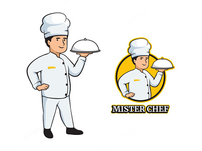 Chef mascot cartoon