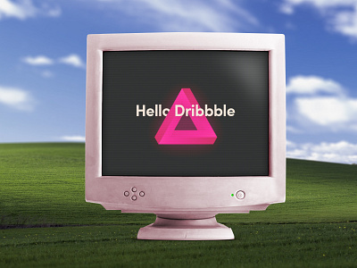 Hello Dribble :) illustration photoshop typography vector