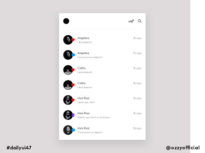 dailyui47 047 activity feed dailyui047 dailyuichallenge