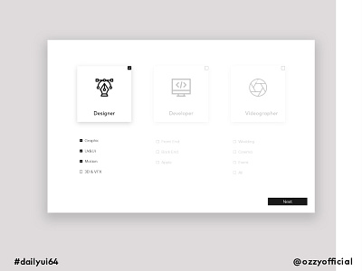 dailyui64 064 dailyui064 dailyuichallenge select user type