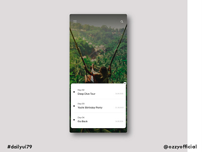 dailyui79 079 dailyui079 dailyuichallenge itinerary