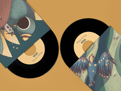 Bird illustrations bird illustration music package vinyl