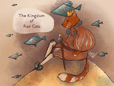 The Kingdom of Red Cats animals book book illustration cat character characterdesign children book children illustration cut cats illustration