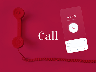 Call to call app design call call to action mobile mobile design mobile ui phone phone app red ui ui design