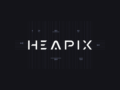Anatomy of the HEAPIX logo brand identity branding identity symbol logo logotype