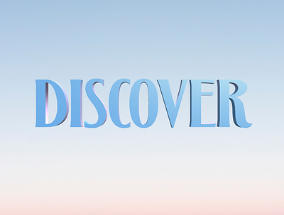 Discover 3d discover text typography