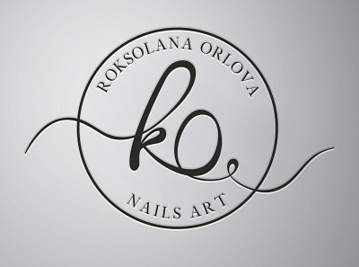 Logo RO nails art brand identity branding design logo logodesign logotype minimal nail art salon vector